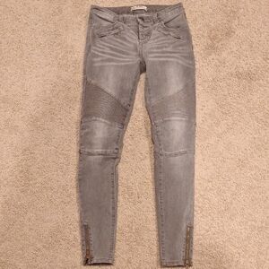 Free People Gray Denim with Textured Accents